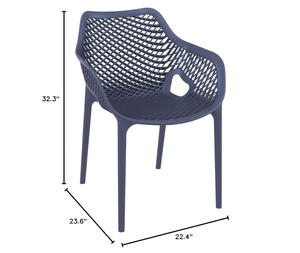 เก้าอี้กลางแจ้งแบบซ้อนได้สำหรับร้านอาหาร เก้าอี้พลาสติกทันสมัยสำหรับร้านกาแฟและสวน - Product Image 6