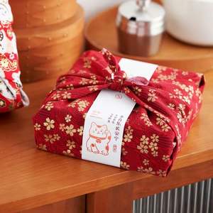 Vente en gros usine – Tissu d'emballage Furoshiki japonais réutilisable, tendance, populaire et économique – Bandana carré en tissu réutilisable pour emballage cadeau - Product Image 5