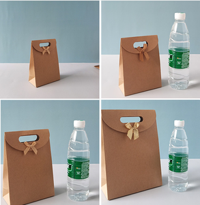 Sac fourre-tout en papier kraft <span class=keywords><strong>EMOER</strong></span> avec nœud rabattable, design écologique et élégant, modèle N203, personnalisable - Product Image 5