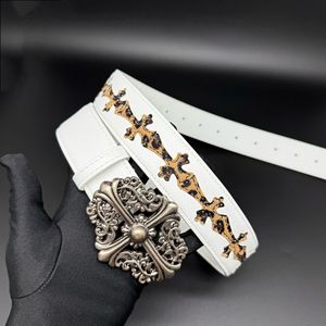 <span class=keywords><strong>Ceinture</strong></span> en cuir PU de luxe style gothique avec croix et patchwork pour hommes et femmes, <span class=keywords><strong>ceinture</strong></span> en cuir style hip-hop punk avec boucle métallique de créateur - Product Image 3