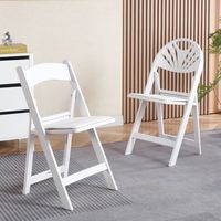 Chaise d'hôtel moderne imperméable pour l'extérieur, chaise pliante en plastique blanc portable pour le jardin et le camping