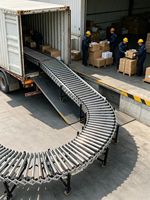 Transportador de Rodillos Flexible y Expandible Motorizado para Uso en Almacenes, Transportador de Rodillos Retráctil Ajustable