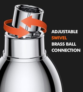 Pomme <span class=keywords><strong>de</strong></span> douche haute pression 3 pouces anti-fuite, pomme <span class=keywords><strong>de</strong></span> douche chromée fixe, rotule métallique réglable - Product Image 3