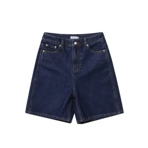 Pantalones cortos de gran tamaño Patinaje Denim Jorts Hot Summer Products 2023 Hombres personalizados Alta calidad Transpirable Baggy Fit Azul oscuro