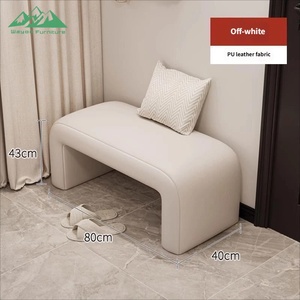 Pouf Contenitore Moderno Bianco in Tessuto con Coperchio Sollevabile per Soggiorno e Camera da Letto - Product Image 2