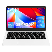 Nouvel ordinateur portable 14,1 pouces Intel N95 Quad-Core 1,7 GHz 1 To SSD Écran FHD 1080P IPS Clavier anglais Windows 11 Home 16:09 1,47 kg