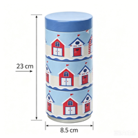 Boîte Cadeau de Noël Ronde Personnalisée en Métal de Source Directe Usine Hong-Crafts – Boîte de Rangement en Fer Blanc pour Biscuits et Bonbons