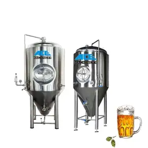 Aas 500l 1000l 2000l Zij Mangat Geïsoleerde Grote Fermenter Industriële Fermentatie Tank Voor Verkoop