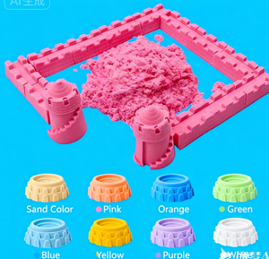 Sable magique sensoriel coloré non toxique pour enfants, sable de jeu éducatif idéal pour les magasins d'artisanat, vente en gros - Product Image 1
