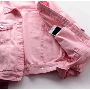 Chaqueta Vaquera Personalizada al por Mayor para Mujer, Chaqueta Informal con Estampado de Logotipo, Chaquetas de Talla Grande para Mujer, Chaqueta Bomber Clásica para Mujer - Product Image 6