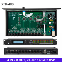 Processeur de son numérique XTB-480 4 entrées 8 sorties, DSP 24 bits 48 kHz, Crossover, Égaliseur, Delay, Limiteur, Système de gestion des enceintes