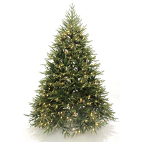 Sapin de Noël artificiel pré-éclairé à LED |   PE/PVC |   4 pieds à 9 pieds |   500-1000 lumières blanc chaud |   Charnière |   Résistant aux flammes |   CE |   OEM