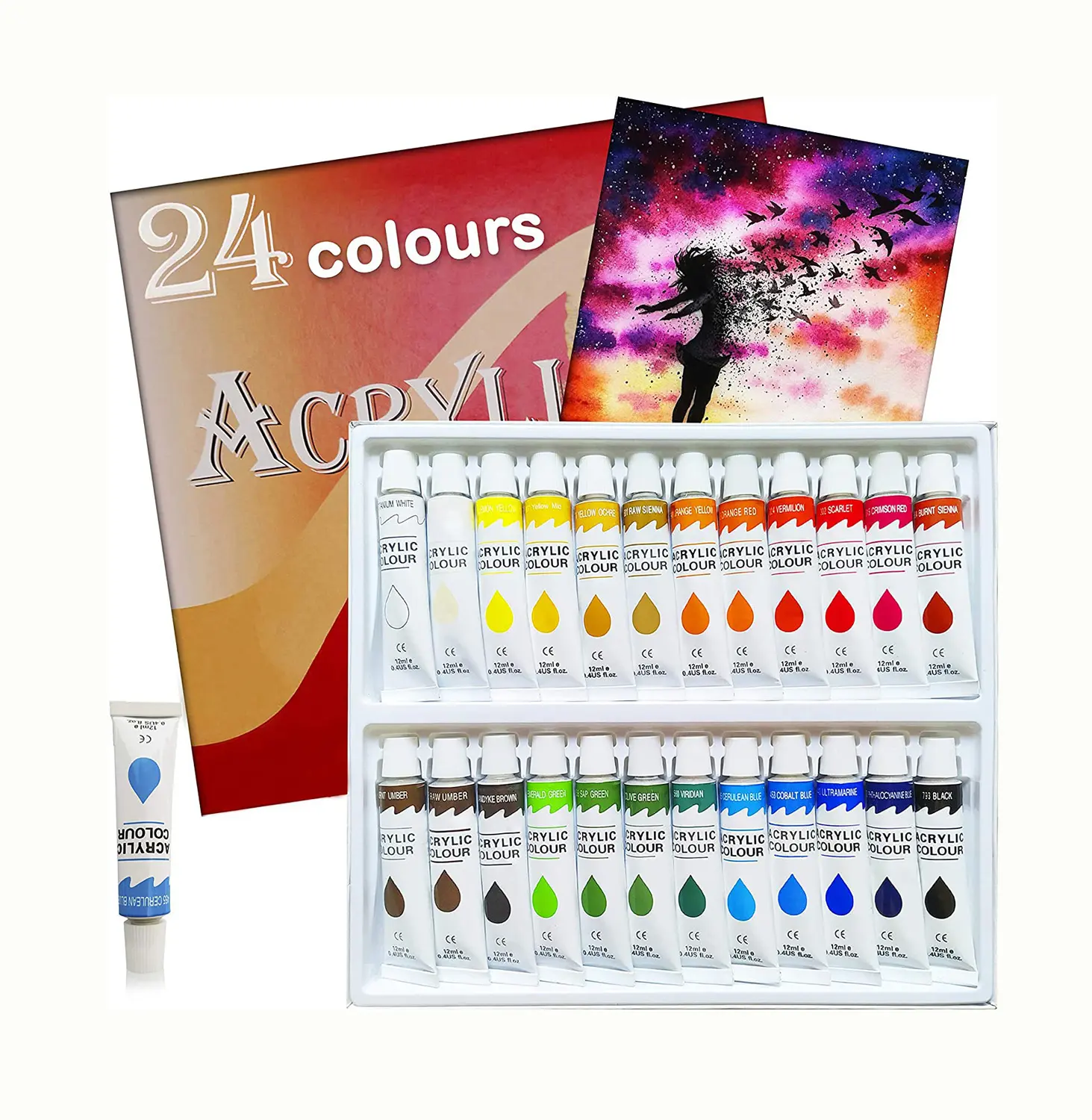 Kunst Rangers Auf Wasserbasis Acrylfarbe Set Acryl Farben Nagel Farbe 24 Farben Kit 12ml Acrylfarbe Set Farben