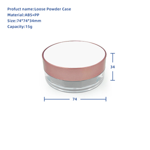 15g ABS/PP 원형 플라스틱 용기(메쉬 시프터 포함) - 친환경 루스 파우더 용기(페이스 메이크업 포장용) - Product Image 4