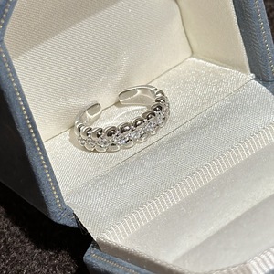Anillo de Plata Pura S925 Wenchi con Incrustaciones de Circonio, Diseño Exclusivo, Simple, Moderno, Medieval, Vintage, Francés, Elegante, con Toque Chino - Product Image 1
