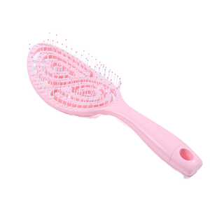 Peigne à cheveux en plastique à manche rond creux personnalisé avec logo, pour le coiffage, le démêlage, la mode, l'usage domestique - Product Image 1