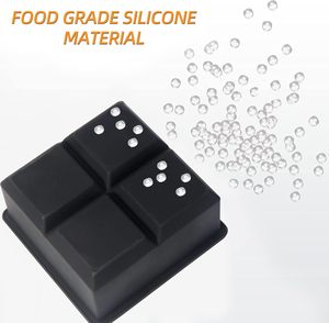 <span class=keywords><strong>Bac</strong></span> à glaçons carré en silicone à 4 cavités <span class=keywords><strong>avec</strong></span> <span class=keywords><strong>couvercle</strong></span>, démoulage facile, grand moule à glace pour la cuisine, outil de fabrication de glace - Product Image 5