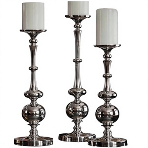 High Quality Best Design Hot Selection Aluminium <b>Silver</b> <b>Candlestick</b> Holders - Product Image 1