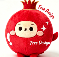 OEM ODM Personnalisé Pendentif Porte-clés Mignon en Peluche Grenade Dessin Animé Rembourré Coton PP Unisexe pour Enfants Promotionnel