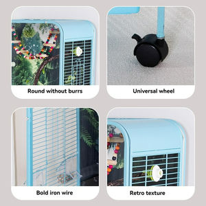 Jaula de cría de pájaros de acero inoxidable profesional, aviario grande con caja nido <span class=keywords><strong>para</strong></span> loro, Pinzón, canario, jaula de pájaros de Metal <span class=keywords><strong>para</strong></span> interiores y exteriores - Product Image 6