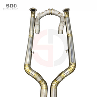 Système d'échappement Catback et Downpipe droit en titane argenté SD pour BMW M5/M6 F10/F06 F12 F13 4.4T V8 2011-2016 Tuning Exhaust