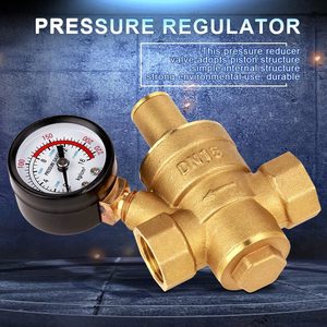 COVNA Commande Urgente Régulateur d'eau en laiton 3/4 pouce avec manomètre DN20 Réducteur de pression d'eau réglable - Product Image 4