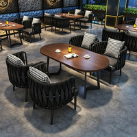 Chaises de salle à manger en bois massif de style industriel, revêtement en cuir à motif griffes de chat, thème musical, pour cafés, salons de thé, restaurants occidentaux