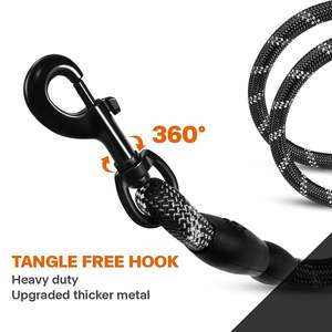 เชือก zouyue 5ฟุตพร้อมที่จับที่นุ่มสบายสายจูงสุนัขสำหรับสุนัขขนาดใหญ่/ขนาดกลาง1/2นิ้วหลากสี - Product Image 2