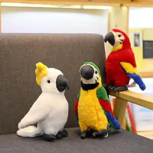 Brinquedos de pelúcia de pássaro de 25cm, brinquedo de pelúcia colorido realista de 25cm, macio, simulação android, brinquedo de pelúcia, bonitos, animais selvagens, presentes de bebê