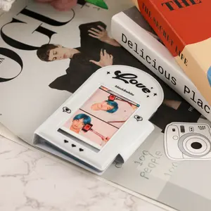 מותאם אישית kpop תמונה כרטיס מחזיק ספר 3 אינץ מיני אלבום עם keychain עבור instax מיני סרט