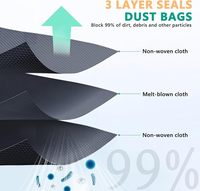 Sacs à poussière de remplacement pour station d'auto-vidage Eufys Clean X8/x10pro, sacs à poussière en plastique à 4 couches, accessoires de rechange