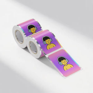 Hojas de Adhesivos de Vinilo PVC Removibles e Impermeables Personalizadas, Adhesivos Holográficos Imprimibles con Corte Kiss-Cut - Product Image 2