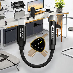 CABLETOLINK Adaptador DAC Cabo Tipo-C 3,5mm Decodificador De Áudio Fio Mini USB-C Conversor Headphone <span class=keywords><strong>Amp</strong></span> Dongle para Smartphone Projetor - Product Image 3