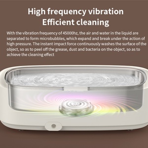 Nettoyeur à ultrasons portable 45 kHz haute fréquence pour bijoux, lunettes, montres, outils de maquillage pour usage domestique - Product Image 5