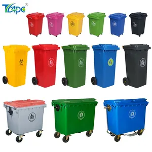 Tempat Sampah Beroda Plastik, Tempat Sampah, Tempat Sampah Luar Ruangan, 50L, 240L