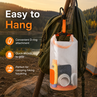 Sac étanche transparent avec bandoulière réglable pour le camping, le kayak, la plage et la navigation de plaisance