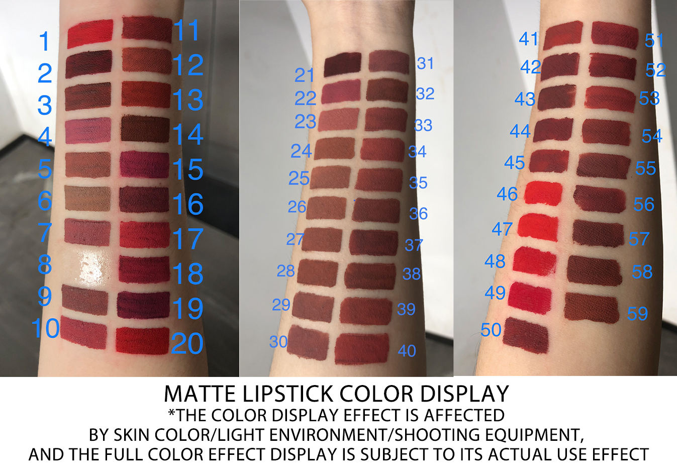 59 colors-sample just one pcs