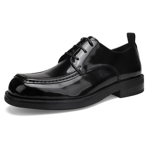 Chaussures habillées en cuir de vache véritable à enfiler, à bout pointu, avec semelle extérieure en caoutchouc antidérapante, soutien de la voûte plantaire, respirantes et imperméables pour hommes - Product Image 5