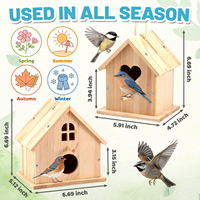 Kit de maisonnette pour oiseaux en bois personnalisé, kits de construction de nichoirs en bois DIY, kits de peinture artistique pour enfants, construire et peindre