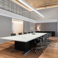 Table de réunion de bureau ronde en bois avec pieds en métal, petite, pour conférences, discussions et négociations