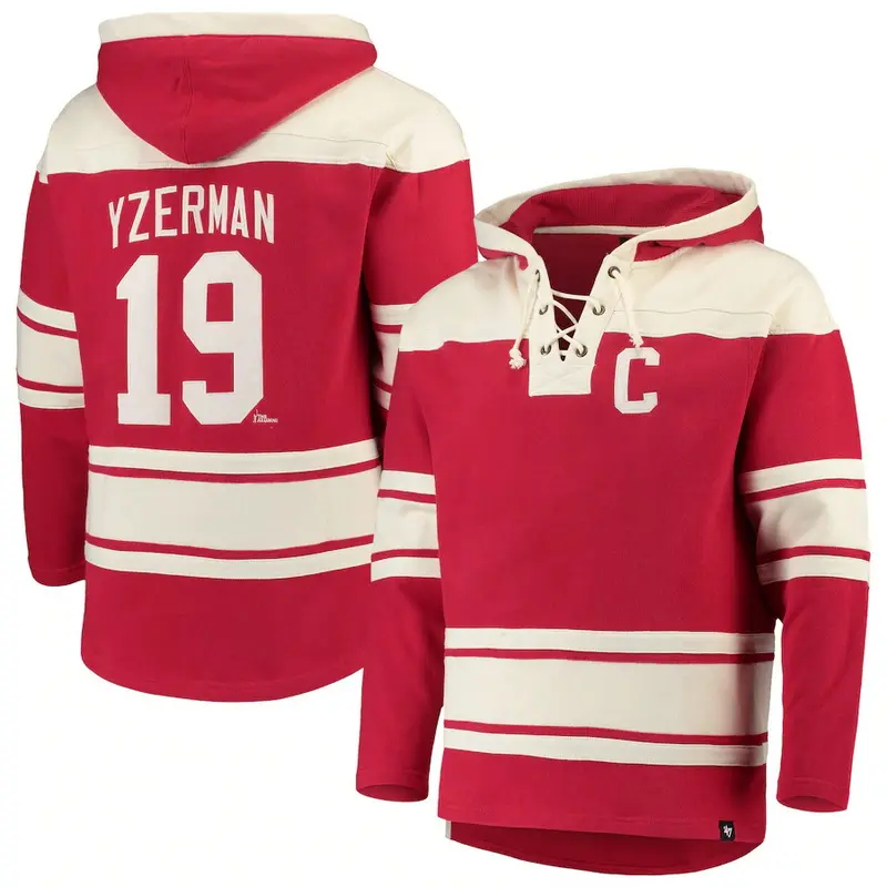 Custom wholesale hockey hoodies with laces cheap sublimation ice hockey hoodie jersey for men women