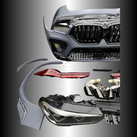 Para BMW X6 2017, actualización a 2024, modelos más antiguos X6 para actualizar el nuevo modelo, Kit envolvente que incluye faros delanteros, parachoques de coche