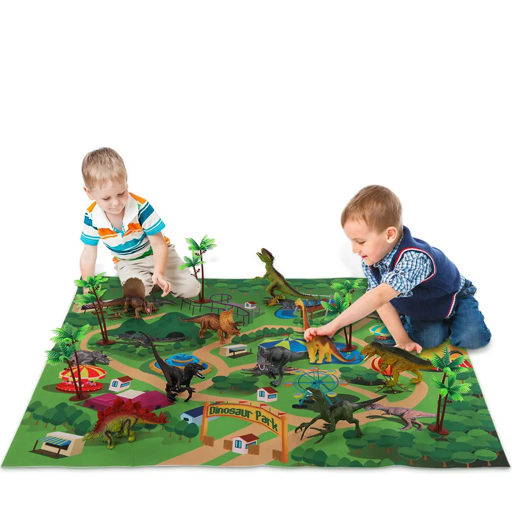 Juguetes de dinosaurios para niños, mapa de imitación, superventas