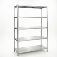 Étagère de rangement robuste en acier inoxydable, 4 niveaux, réglable, avec roulettes en option, pour hôpitaux et industries agroalimentaires, directement de l'usine