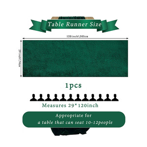 <span class=keywords><strong>Chemin</strong></span> <span class=keywords><strong>de</strong></span> <span class=keywords><strong>Table</strong></span> tissé épais <span class=keywords><strong>vert</strong></span> <span class=keywords><strong>velours</strong></span> <span class=keywords><strong>de</strong></span> luxe moderne pour les banquets, les mariages et les hôtels - Product Image 4