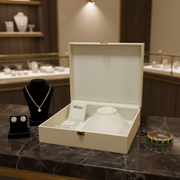 Boîte de présentation de bijoux de luxe RZ pour grand collier, petit MOQ, avec logo personnalisé, emballage de bijoux, grande boîte à bijoux, boîte pour ensemble de bijoux