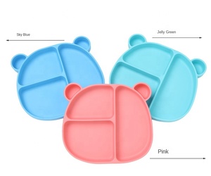 Assiette Bento en Silicone de Qualité Alimentaire Sans BPA, Motif Ours de Dessin Animé, Anti-Fuite, pour Enfants, Idéale pour Pique-Nique, Déjeuner et Repas - Product Image 5