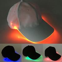 Casquettes de baseball LED en coton noir brillant Casquettes de balle à lumière LED brillantes dans l'obscurité Chapeaux Snapback réglables Chapeaux de fête lumineux