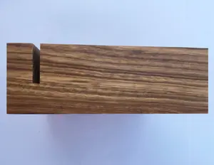 Zebra wood turning blanks laser cutting wood block for electronic product