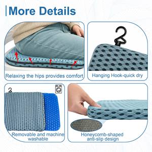 Coussin de chaise de douche ergonomique, coussin de siège en maille antidérapant pour soulager la pression des personnes âgées - Product Image 4